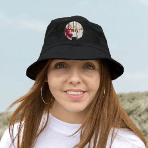 Bestel Bucket hat bedrukken - Zwart met eigen foto