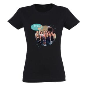 Bestel T-shirt voor vrouwen bedrukken - Zwart - S met eigen foto