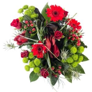 Bestel Bloemen - Kerstboeket (Middel) met eigen foto