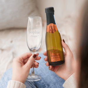 Bestel Mini prosecco met gegraveerd glas - Rosanti Vino Frizzante met eigen foto