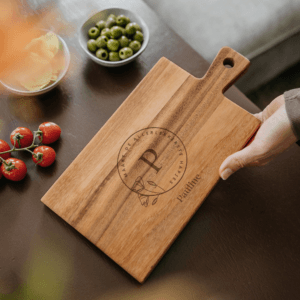 Bestel Snijplank graveren - Teak - S met eigen foto