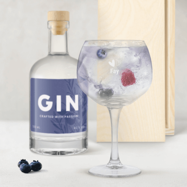 Bestel YourSurprise ginpakket met gegraveerd glas met eigen foto