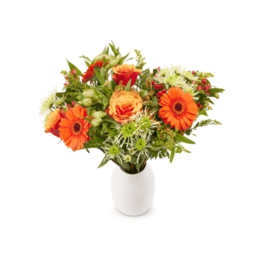 Bestel Bloemen - Boeket Oranje met eigen foto