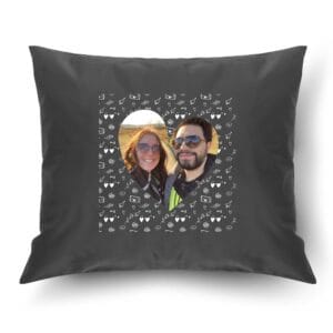 Bestel Kussen bedrukken - Donkergrijs - 50 x 60 cm met eigen foto