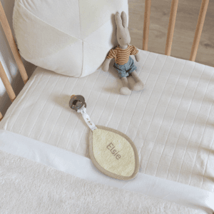 Bestel Speendoekje met naam borduren - Zand met eigen foto