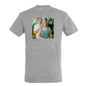 Bestel T-shirt voor mannen bedrukken - Grijs - S met eigen foto