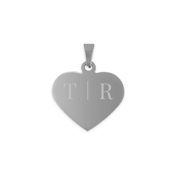Bestel Hanger hart met naam - zilver met eigen foto