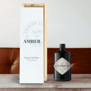 Bestel Gin in bedrukte kist - Hendrick's met eigen foto