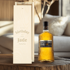Bestel Whisky in gegraveerde kist - Highland Park 12 Years met eigen foto