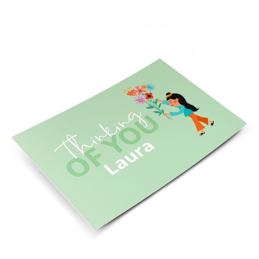 Bestel Wenskaart met foto - Zomaar - Liggend met eigen foto