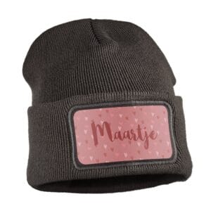 Bestel Muts bedrukken - Grijs met eigen foto