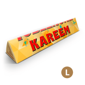 Bestel Toblerone paasreep met naam en foto - Large met eigen foto