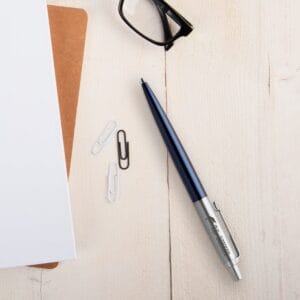 Bestel Parker - Jotter - Balpen graveren - Rechts (Blauw) met eigen foto