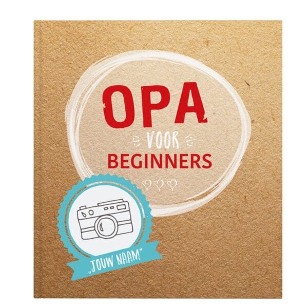 Bestel Boek met naam en foto&apos;s - Opa voor beginners (Hardcover) met eigen foto