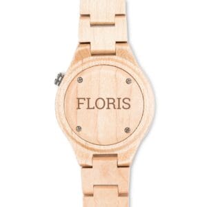 Bestel Houten horloge graveren met eigen foto