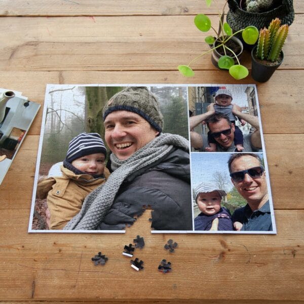 Bestel Vaderdag puzzel bedrukken - 500 stukjes met eigen foto