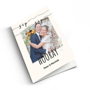 Bestel Felicitatie huwelijk kaart met foto - XL - Staand met eigen foto