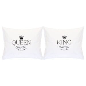 Bestel Set kussenslopen bedrukken - Liefde met eigen foto