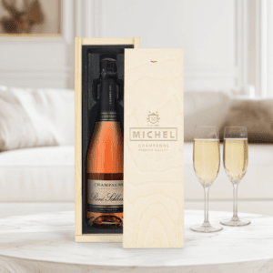 Bestel Champagne in gegraveerde kist - René Schloesser rosé (750ml) met eigen foto