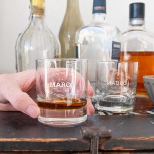 Bestel Whiskey glas graveren - 6 stuks met eigen foto