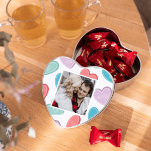 Bestel Gepersonaliseerd geschenkblik - Hart - Mini Bouchée met eigen foto
