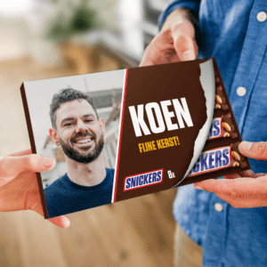 Bestel Gepersonaliseerde Snickers Repen Giftbox met eigen foto