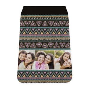 Bestel Losse flap voor de schoudertas bedrukken (Groot - zwart) met eigen foto