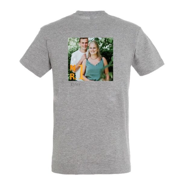 Bestel T-shirt voor mannen bedrukken - Grijs - XXL met eigen foto