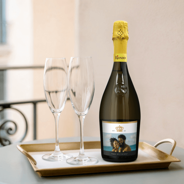 Bestel Wijn met bedrukt etiket - Riondo Prosecco Spumante met eigen foto