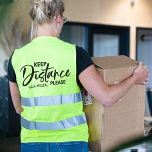 Bestel Veiligheidshesje bedrukken - Geel - XS met eigen foto