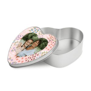 Bestel Bewaarblik met foto en/of tekst - Hart met eigen foto