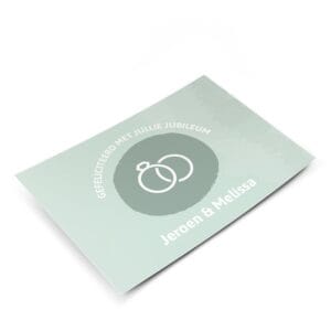 Bestel Wenskaart met foto - Jubileum - Liggend met eigen foto