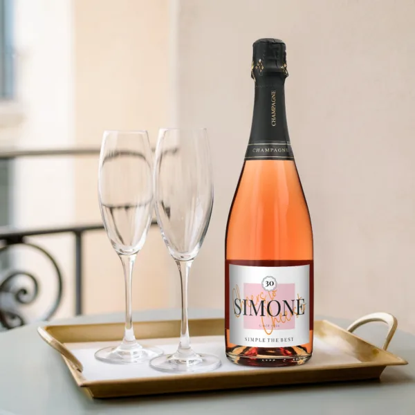 Bestel Champagne met bedrukt etiket - René Schloesser rosé (750ml) met eigen foto