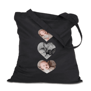 Bestel Tote bag bedrukken - Katoen - Zwart met eigen foto