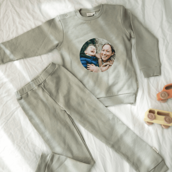 Bestel Kinderpyjama bedrukken - Groen - 4/5 jaar met eigen foto