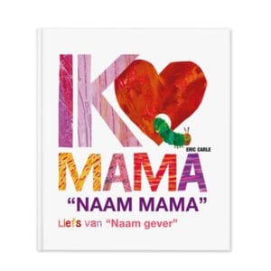 Bestel Boek met naam en foto - Rupsje Nooitgenoeg - Ik hou van mama (softcover) met eigen foto