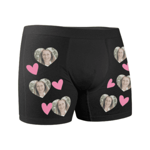 Bestel Boxershort bedrukken - M - Zwart met eigen foto