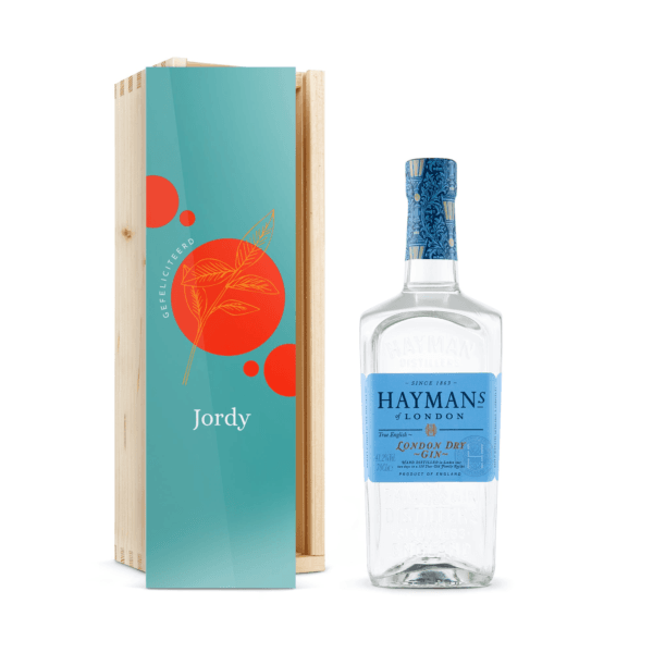 Bestel Gin in bedrukte kist - Hayman&apos;s London Dry met eigen foto