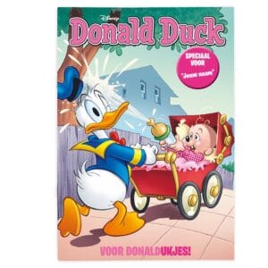 Bestel Donald Duck - Geboorte - Tijdschrift met naam en foto (meisjesversie) met eigen foto