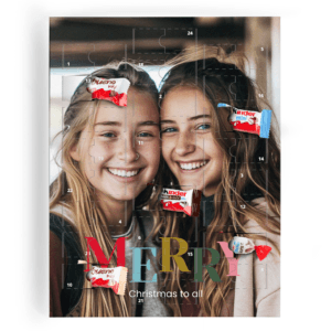 Bestel kinder chocolade adventskalender met eigen foto