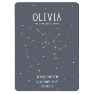 Bestel Geboorteposter sterrenbeeld met eigen foto