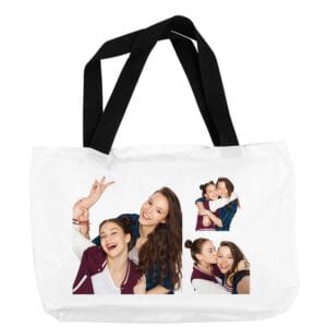 Bestel Shoppingbag bedrukken - Wit met eigen foto
