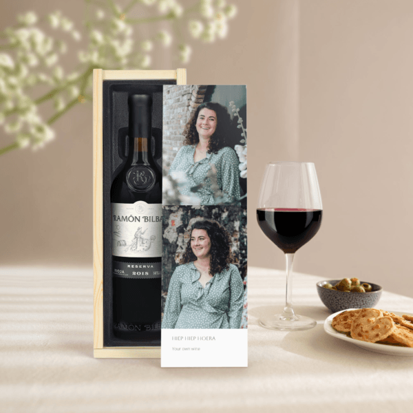 Bestel Wijn in bedrukte kist - Ramon Bilbao Reserva met eigen foto