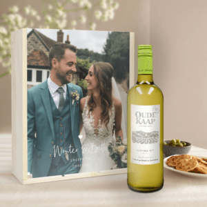 Bestel Wijnpakket in bedrukte kist - Oude Kaap - Wit