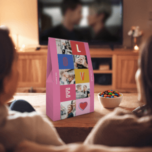 Bestel XL M&M's box personaliseren - 6 zakjes (714 gram) met eigen foto