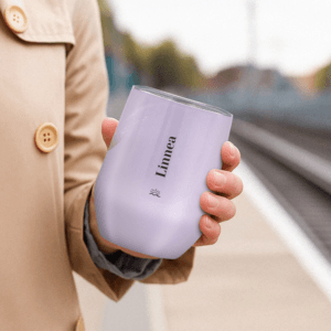 Bestel Thermo mok bedrukken - 350 ml - Paars met eigen foto