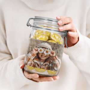 Bestel Chocolade paaseitjes in gepersonaliseerde pot - 1l met eigen foto