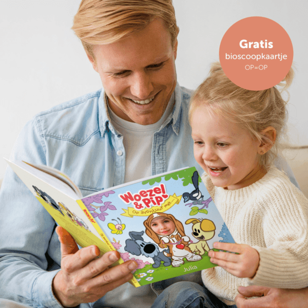 Bestel Gepersonaliseerd kinderboek - Woezel & Pip &apos;op Avontuur met&apos; met eigen foto