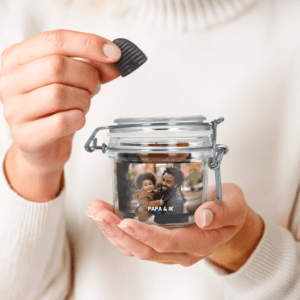 Bestel Snoeppot bedrukken - 200 ml - Dropmix met eigen foto