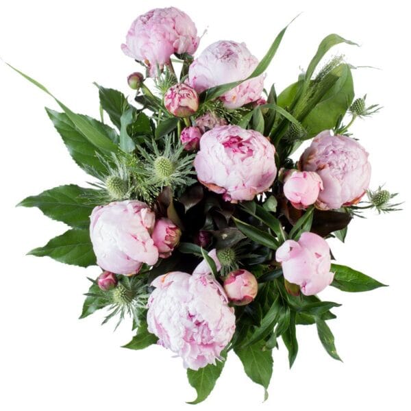Bestel Bloemen - Boeket Pioenrozen (Middel) met eigen foto